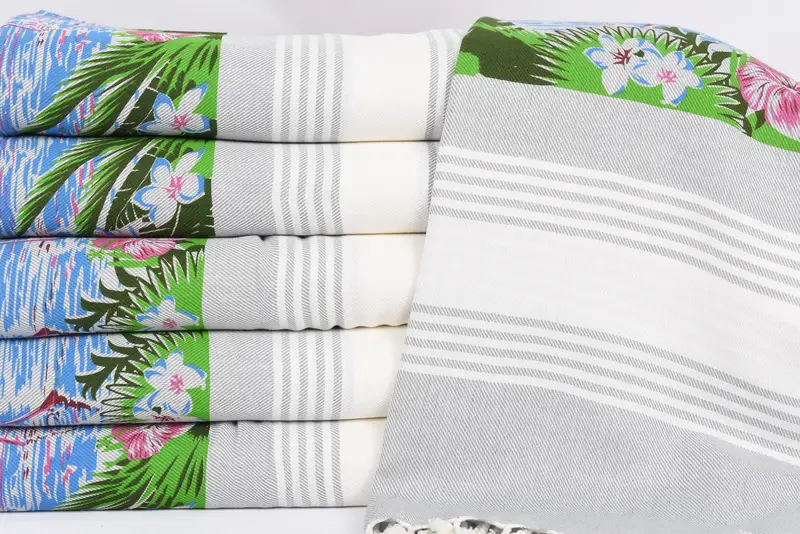 70x40 Cotton Summer Print Striped Towel, Gym Towel, Personalized Towel Gift, Travel towel, Bath towel, Valentines Day Gift, Monogrammed Beach Towel - 3