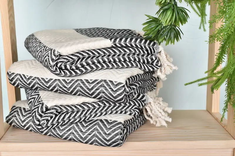 Wedding Day Gift For Bride, 70x40 Cotton Zig zag Towel, Customized Turkish Towel, Home Decor Gifts, Personalized Gifts, Wedding Favors, Spa Towel - 7