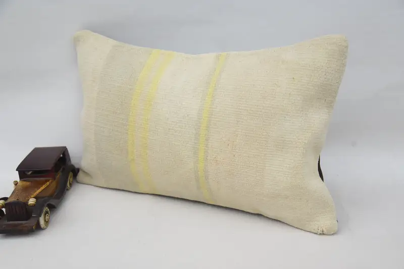 Interior Designer Pillow, Handmade Throw Pillow Case, Gift Pillow, Turkish Pillow, 12x20 Beige Pillow, Pillow Case, Shabby Chic Cushion Case - 3