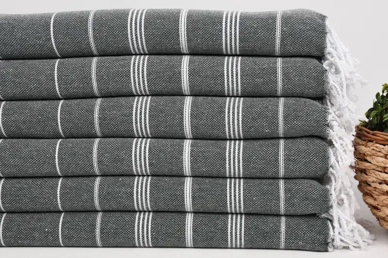 Wedding Favors, 38x18 Cotton Striped Towel, Monogram Kitchen Towel, Bachelor Party Gifts, Bachelorette Party Decorations, Turkish Hand Towel - 2