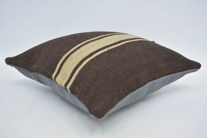 14x14 Brown Pillow, Yoga Cushion, Tapestry Pillow Case, Turkish Pillow, Turkish Corner Cushion Cover, Kilim Pillow, Gift Pillow, Cushion Case - 6