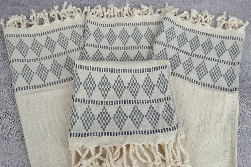 Guest Towel, Gift For Him, Home Gift, Turkish Hand Towel, Wedding Favors, 40x20 Linen Kilim Design Towel, Holiday Towel, Turkish Towel Hand Towel - 4
