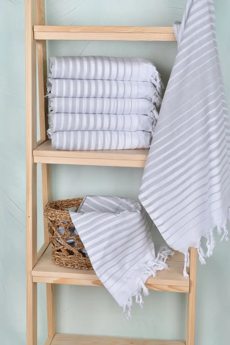 Sand-free towel, Memorial Gift, Sand-resistant towel, 68x36 Cotton Striped Towel, Custom Name Towel, Handmade Gift, Sand-Resistant Peshtemal - 3