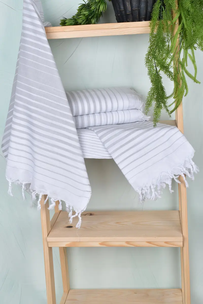 Sand-free towel, Memorial Gift, Sand-resistant towel, 68x36 Cotton Striped Towel, Custom Name Towel, Handmade Gift, Sand-Resistant Peshtemal - 6