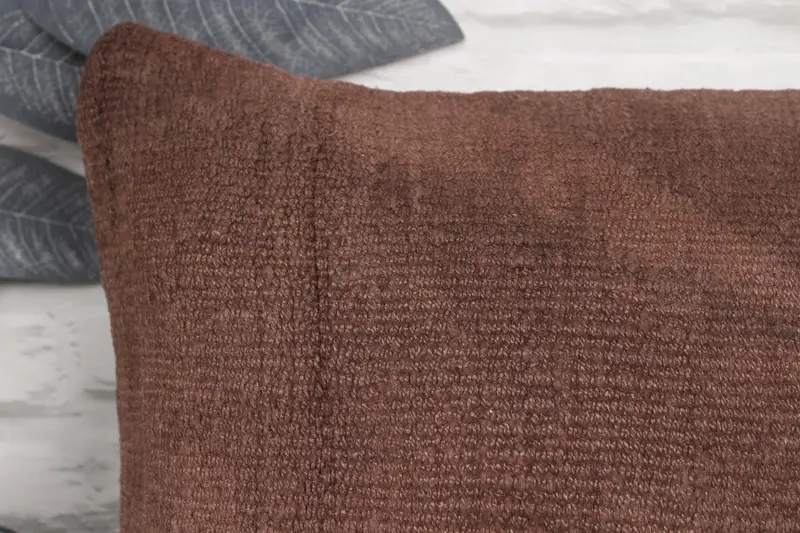 14x14 Pillo de almohada marrón, almohada de diseñador de interiores, almohada vintage, cubierta de cojín, almohada de decoración del hogar, almohada de Navidad, almohada de cama - 2