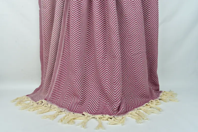 Turkish Bedcover, Decorative Blanket, Throw Blanket, 92x80 Cotton Striped Towel, Woven Blanket, Custom Beach Blanket, Halloween Blanket - 8