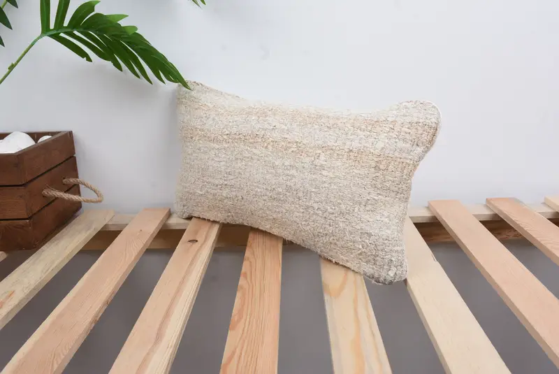 Home Decor Pillow, Outdoor Pillow Case, Kilim Pillow, Accent Throw Pillow Sham, Cushion Case, Vintage Kilim Throw Pillow, 8x16 White Cushion Case - 5