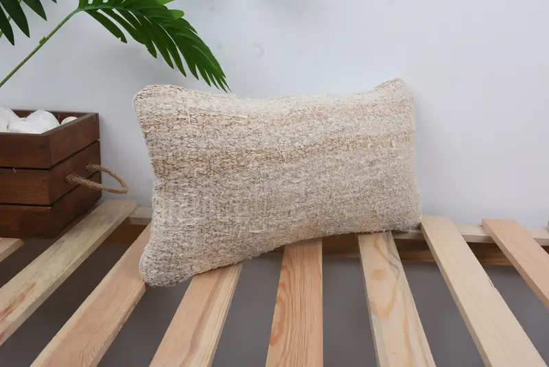 Home Decor Pillow, Outdoor Pillow Case, Kilim Pillow, Accent Throw Pillow Sham, Cushion Case, Vintage Kilim Throw Pillow, 8x16 White Cushion Case - 4