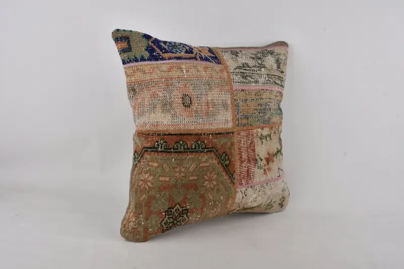 Boho Pillow Sham Cover, Home Decor Pillow, Sustainable Cushion Cover, Cushion Cover, Antique Pillows, 24x24 Beige Pillow Cover - 2