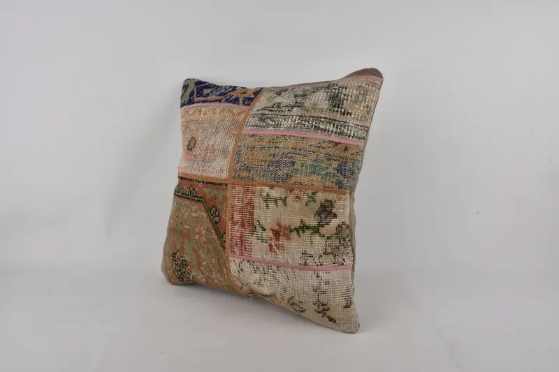 Boho Pillow Sham Cover, Home Decor Pillow, Sustainable Cushion Cover, Cushion Cover, Antique Pillows, 24x24 Beige Pillow Cover - 3