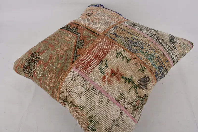 Boho Pillow Sham Cover, Home Decor Pillow, Sustainable Cushion Cover, Cushion Cover, Antique Pillows, 24x24 Beige Pillow Cover - 6