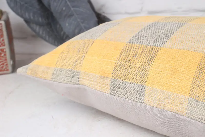 Morroccon Kilim Cushion Pillow Cover, Vintage Kilim Throw Pillow, 10x20 Orange Cushion, Pillow for Sofa, Home Decor Pillow, Pillow - 6