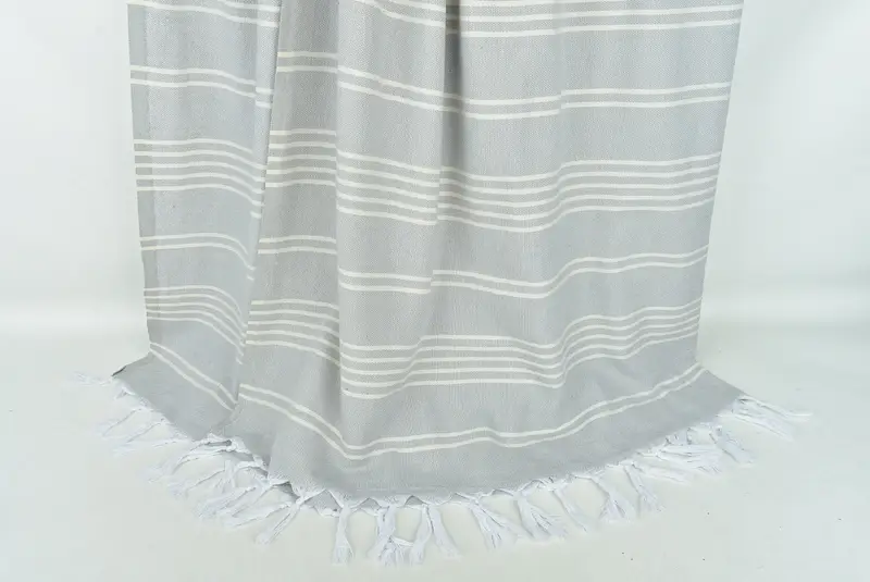 Bridal Shower Gift, Personalized Blanket, Handmade Gift, Organic Beach Blanket, Girl Trip Party Favor, Throw Blanket, 96x70 Cotton Striped Towel - 8