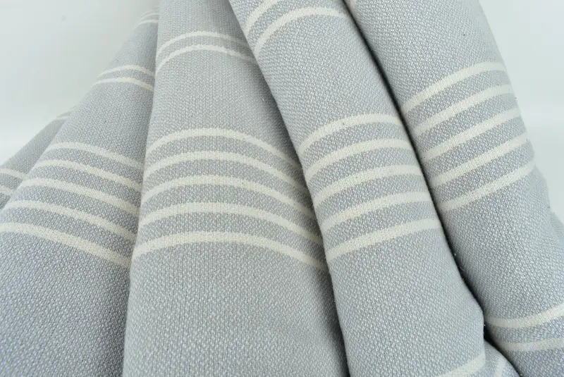 Bridal Shower Gift, Personalized Blanket, Handmade Gift, Organic Beach Blanket, Girl Trip Party Favor, Throw Blanket, 96x70 Cotton Striped Towel - 5