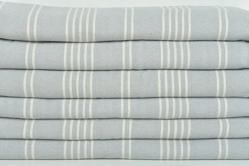 Bridal Shower Gift, Personalized Blanket, Handmade Gift, Organic Beach Blanket, Girl Trip Party Favor, Throw Blanket, 96x70 Cotton Striped Towel - 2