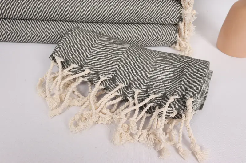 Summer Towel, 40x20 Cotton Chevron Towel, Bachelor Towel, Turkish Tea Towel, Custom Hand Towel, Personalized Gifts, Custom Tea Towel, Organic Towel - 4