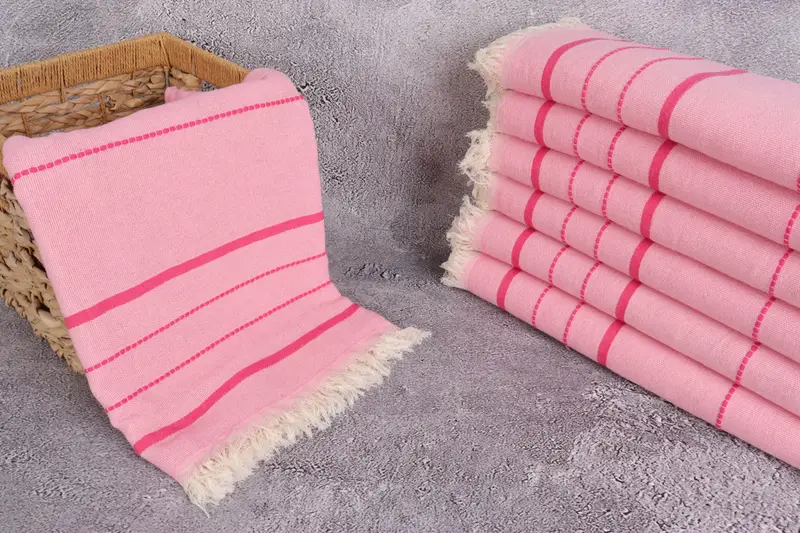 Bridesmaid Gift Towel, Embroidery Towel, Peshtemal Towel, Grandma Gift, Spa Towel, Bridal Shower Favors, Bridesmaid Gift, 70x40 Cotton Striped Towel - 3