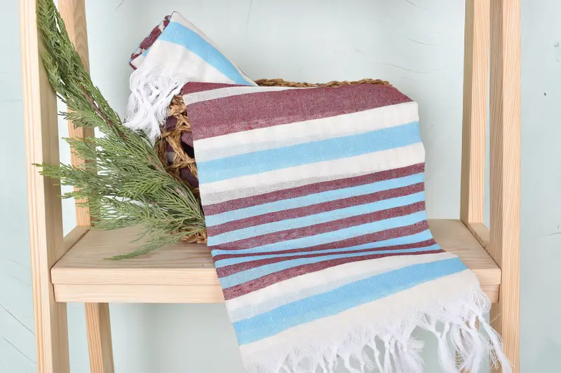 Personalized Gift, Handmade Turkish Towel, Beach Towel Bulk, Decorative Towel, Christmas Gift, 68x40 Cotton Striped Towel, Quick-dry towel - 4
