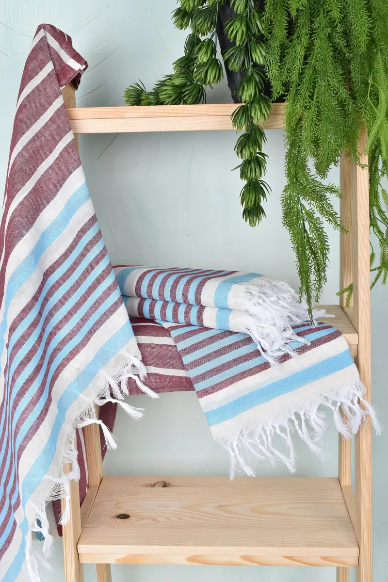 Personalized Gift, Handmade Turkish Towel, Beach Towel Bulk, Decorative Towel, Christmas Gift, 68x40 Cotton Striped Towel, Quick-dry towel - 6