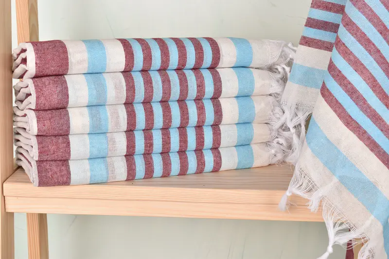Personalized Gift, Handmade Turkish Towel, Beach Towel Bulk, Decorative Towel, Christmas Gift, 68x40 Cotton Striped Towel, Quick-dry towel - 1