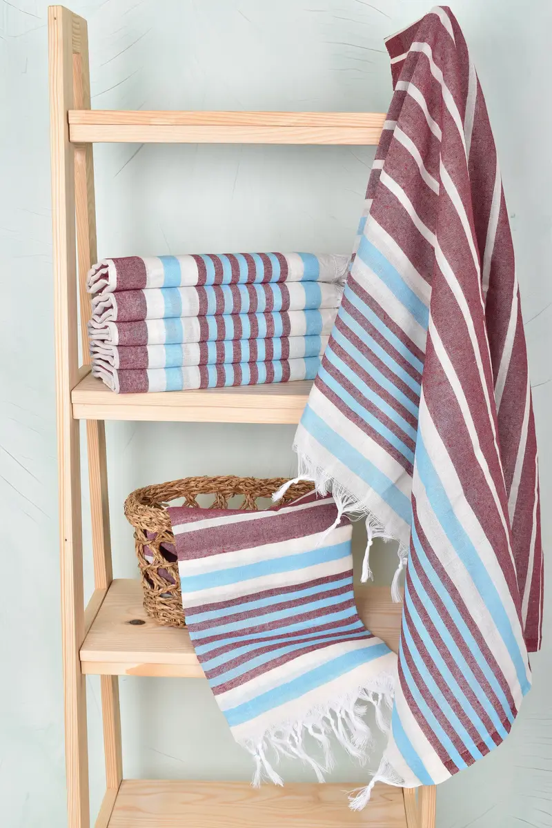 Personalized Gift, Handmade Turkish Towel, Beach Towel Bulk, Decorative Towel, Christmas Gift, 68x40 Cotton Striped Towel, Quick-dry towel - 3