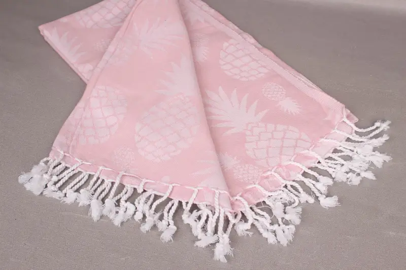 Turkish bath towel, 70x36 Cotton Pineapple Design Towel, Bridal Shower Favors, Peshtemal Towel USA, Turkish beach towel, Bachelorette Party Favor - 8