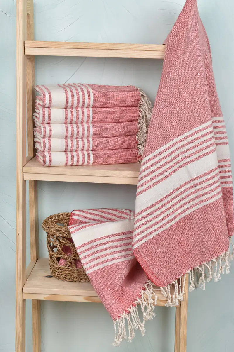 Beach towel, Wedding Towel, Christmas Favors, Travel towel, Luxury Turkish peshtemal beach towel, Organic Turkish towel, 68x40 Cotton Striped Towel - 3