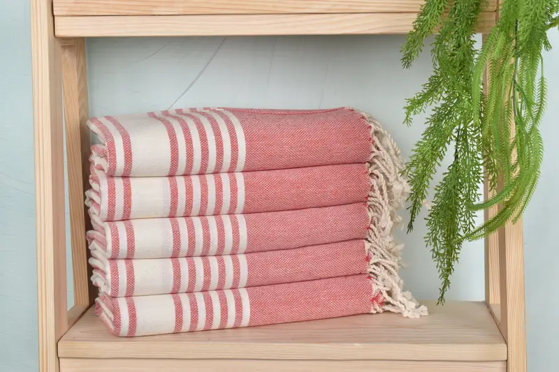Beach towel, Wedding Towel, Christmas Favors, Travel towel, Luxury Turkish peshtemal beach towel, Organic Turkish towel, 68x40 Cotton Striped Towel - 2
