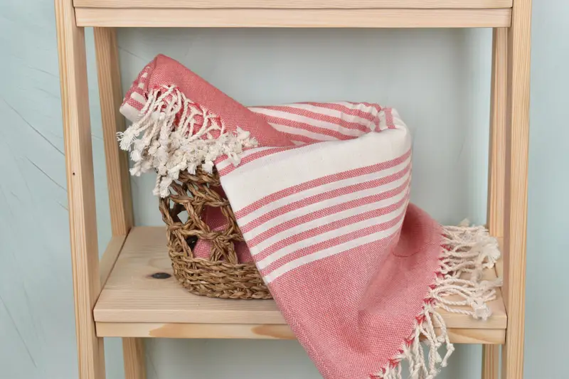 Beach towel, Wedding Towel, Christmas Favors, Travel towel, Luxury Turkish peshtemal beach towel, Organic Turkish towel, 68x40 Cotton Striped Towel - 4