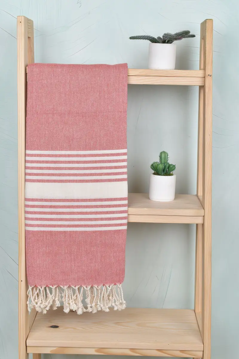 Beach towel, Wedding Towel, Christmas Favors, Travel towel, Luxury Turkish peshtemal beach towel, Organic Turkish towel, 68x40 Cotton Striped Towel - 8