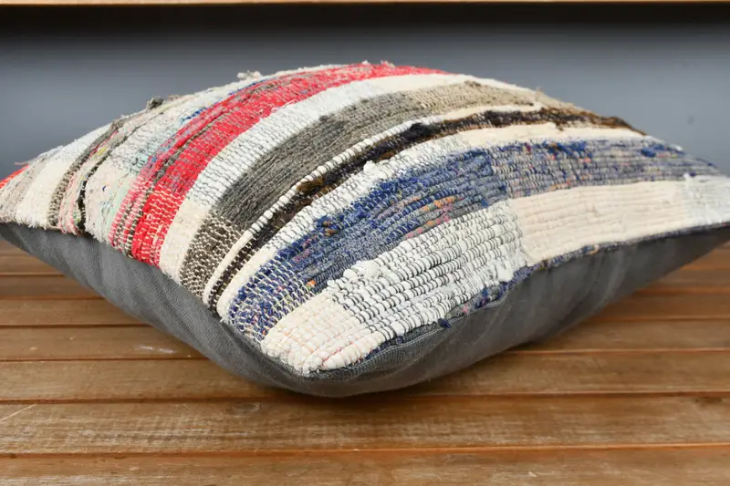 Christmas Cushion Cover, 16x16 Beige Cushion Cover, Kilim Pillow Cover, Decorative Cushion, Kilim Cushion Sham, Cushion Cover, Pillow for Sofa - 3