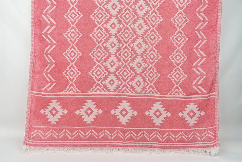 Maid Of Honor Gift, Quick-dry peshtemal, Wedding Gifts Towel, Fringed Turkish towel for poolside, 74x40 Cotton Geometric Towel, Handmade Gift - 1