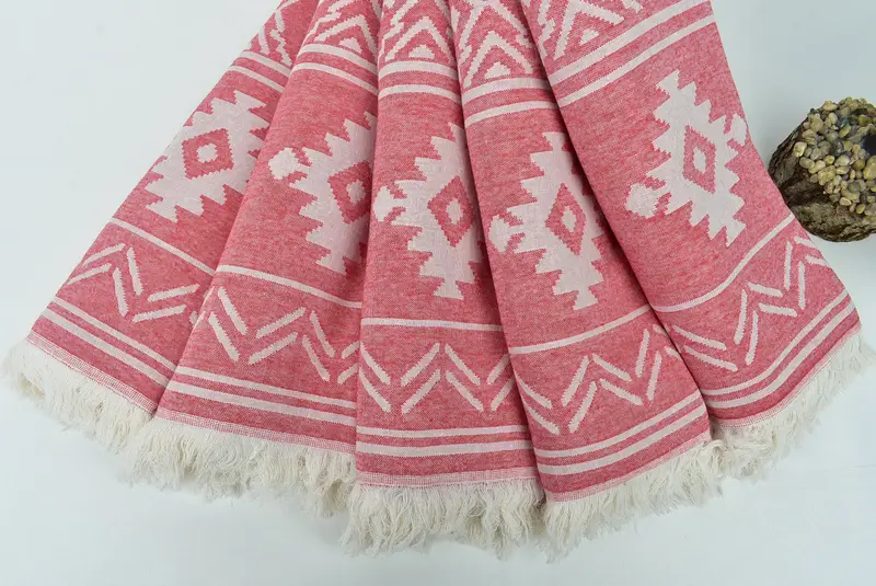 Maid Of Honor Gift, Quick-dry peshtemal, Wedding Gifts Towel, Fringed Turkish towel for poolside, 74x40 Cotton Geometric Towel, Handmade Gift - 5