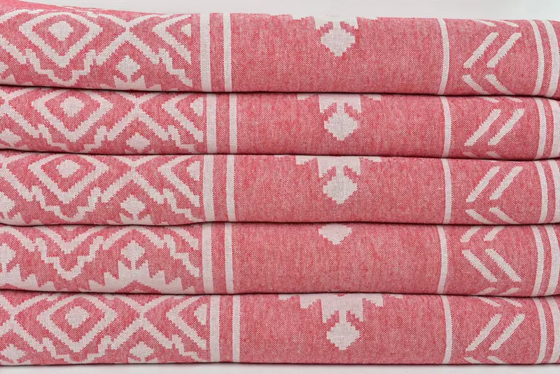 Maid Of Honor Gift, Quick-dry peshtemal, Wedding Gifts Towel, Fringed Turkish towel for poolside, 74x40 Cotton Geometric Towel, Handmade Gift - 3