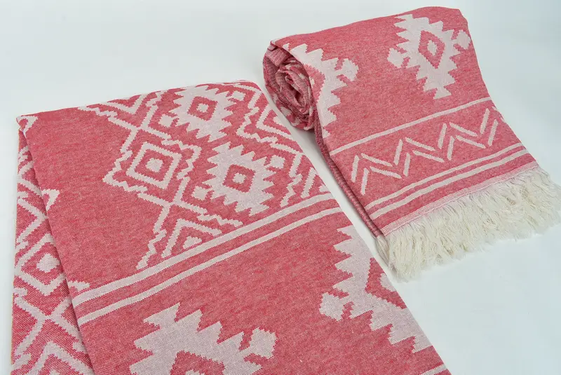 Maid Of Honor Gift, Quick-dry peshtemal, Wedding Gifts Towel, Fringed Turkish towel for poolside, 74x40 Cotton Geometric Towel, Handmade Gift - 8