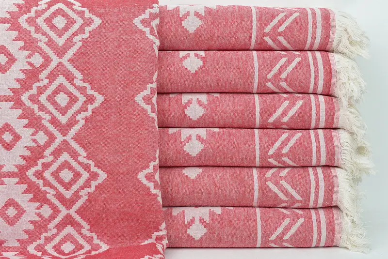 Maid Of Honor Gift, Quick-dry peshtemal, Wedding Gifts Towel, Fringed Turkish towel for poolside, 74x40 Cotton Geometric Towel, Handmade Gift - 2