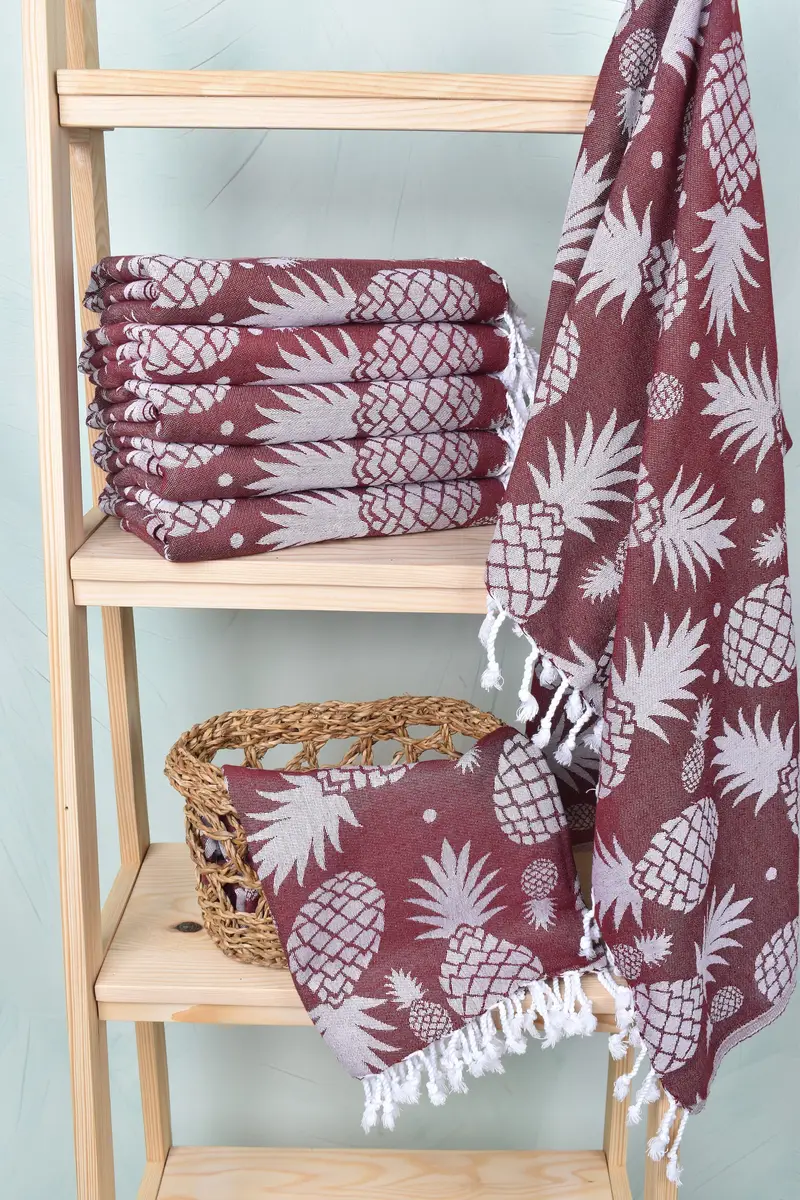 Bachelorette Party Gifts, 70x36 Cotton Pineapple Design Towel, Pool Towels, Valentines Day Gift, Handmade Gift, Turkish Bath Towel USA, Cotton towel - 4
