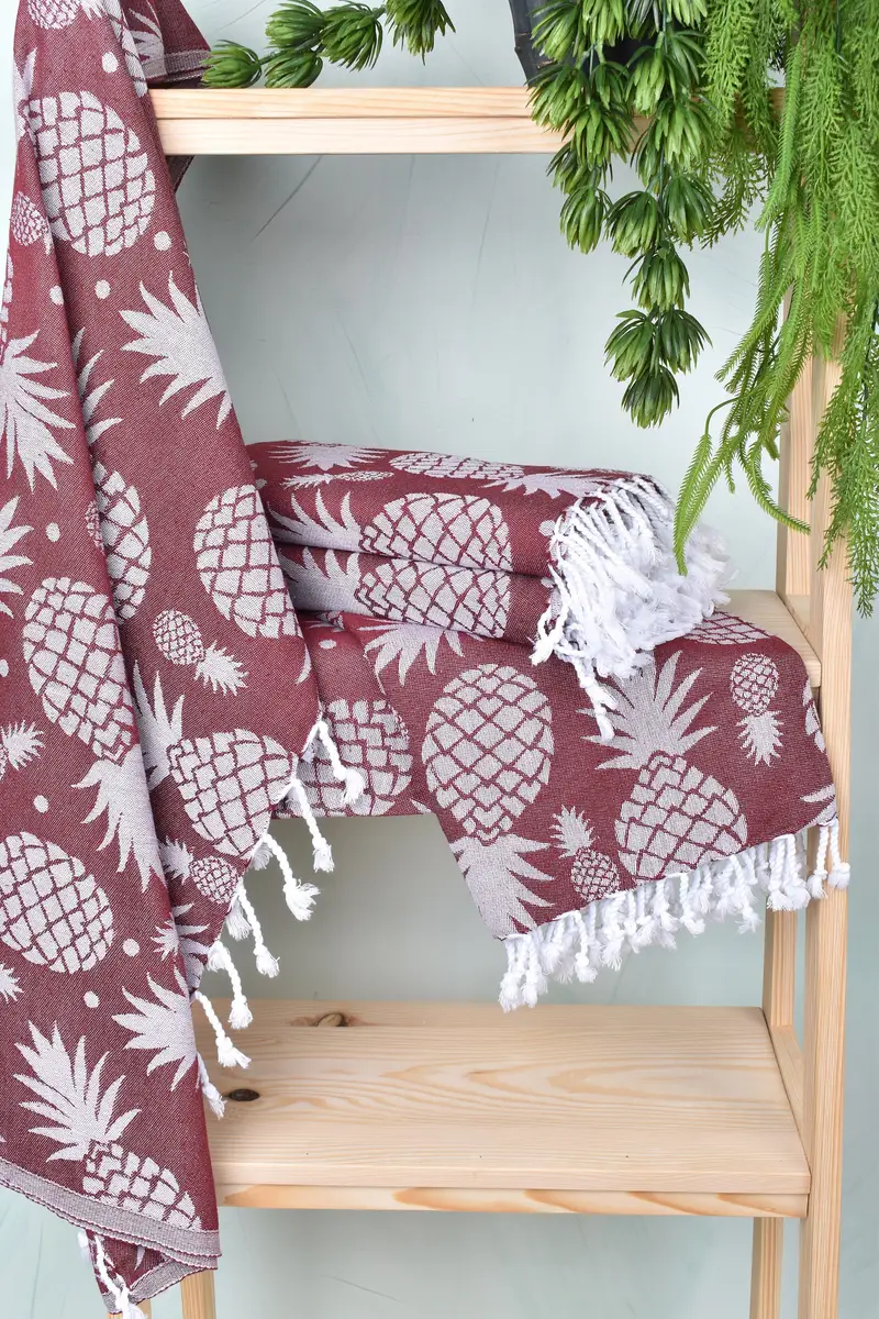 Bachelorette Party Gifts, 70x36 Cotton Pineapple Design Towel, Pool Towels, Valentines Day Gift, Handmade Gift, Turkish Bath Towel USA, Cotton towel - 7