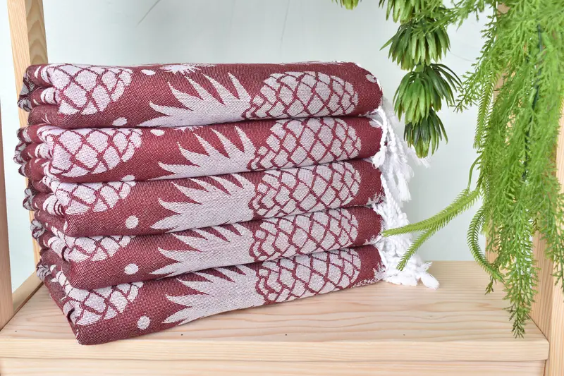 Bachelorette Party Gifts, 70x36 Cotton Pineapple Design Towel, Pool Towels, Valentines Day Gift, Handmade Gift, Turkish Bath Towel USA, Cotton towel - 3