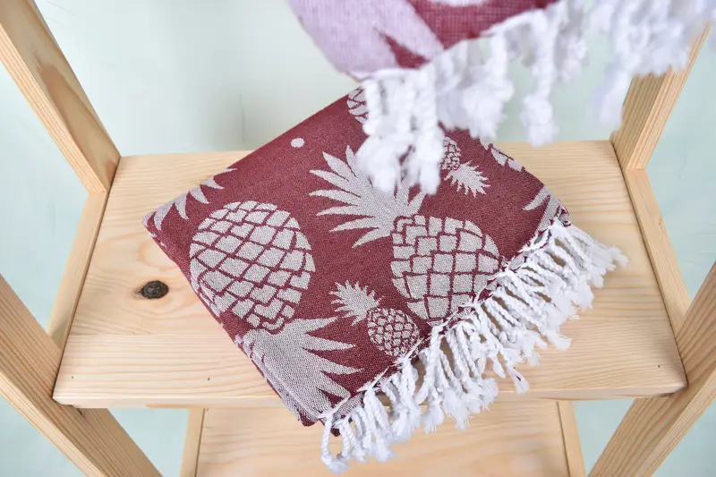 Bachelorette Party Gifts, 70x36 Cotton Pineapple Design Towel, Pool Towels, Valentines Day Gift, Handmade Gift, Turkish Bath Towel USA, Cotton towel - 6