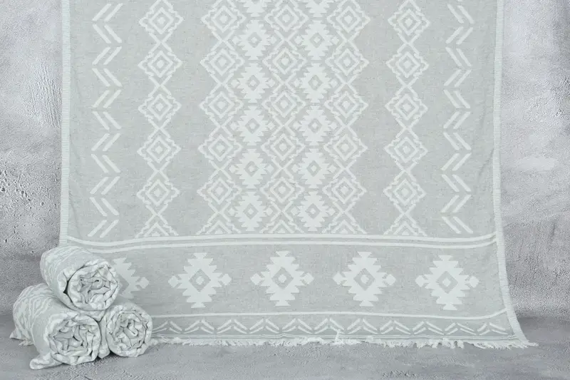 Personalisiertes türkisches Strandtuch, Hochzeitsbevorzugung, dunkelgrau, 40 x 73 Zoll