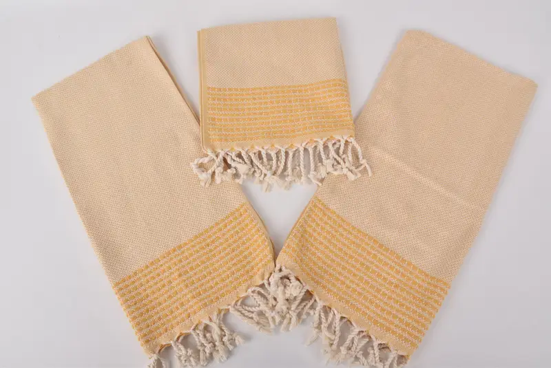 Monogram havlu, gelin hediyesi, kişiselleştirilmiş hediyeler, nakış havlu, onun için hediye, 40x20 pamuklu çizgili havlu, Türk çay havlu, düğün hediyesi - 6