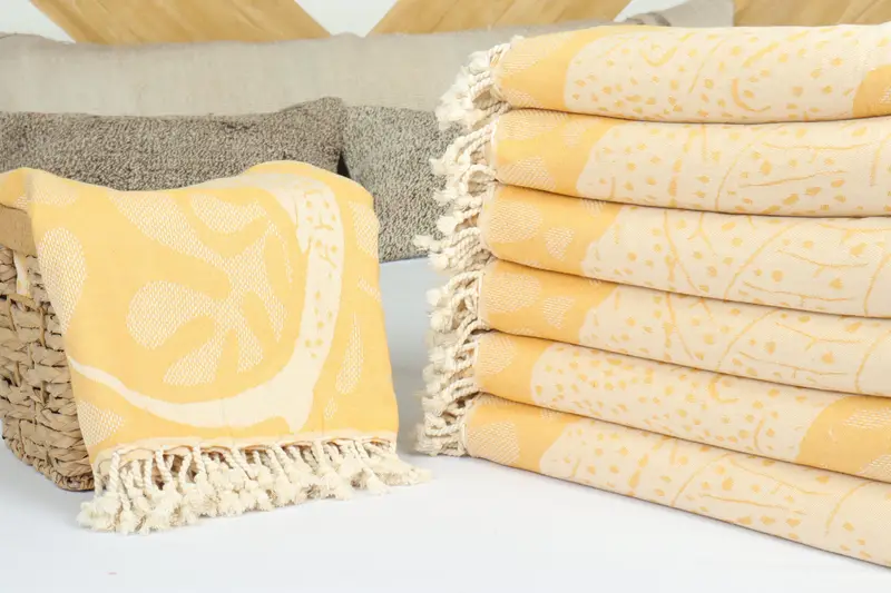 Turkish Blanket, Bachelorette Gifts, Woven Blanket, Monogram Beach Blanket, 100x92 Cotton Whale Design Towel, Sofa Cover, Extra Large Tablecloth - 4