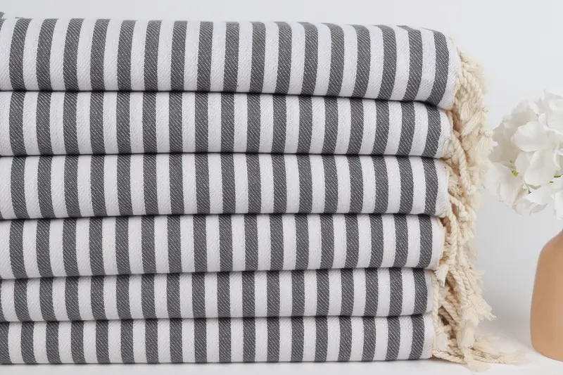 Bridal Party Gifts, Personalized Wedding Gift, Lightweight towel, Fouta towel, Arizona Bachelorette Party Favors, 70x40 Cotton Striped Towel - 3