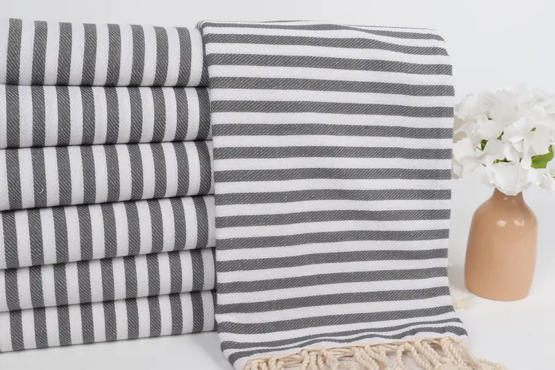 Bridal Party Gifts, Personalized Wedding Gift, Lightweight towel, Fouta towel, Arizona Bachelorette Party Favors, 70x40 Cotton Striped Towel - 2