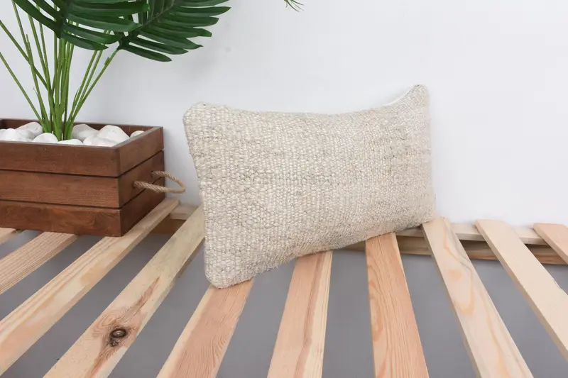 8x16 Beige Cushion Case, Bolster Throw Cushion, Cushion Cover, Antique Pillows, Boho Pillow, Turkish Rugs Pillow Case, Gift Pillow - 4