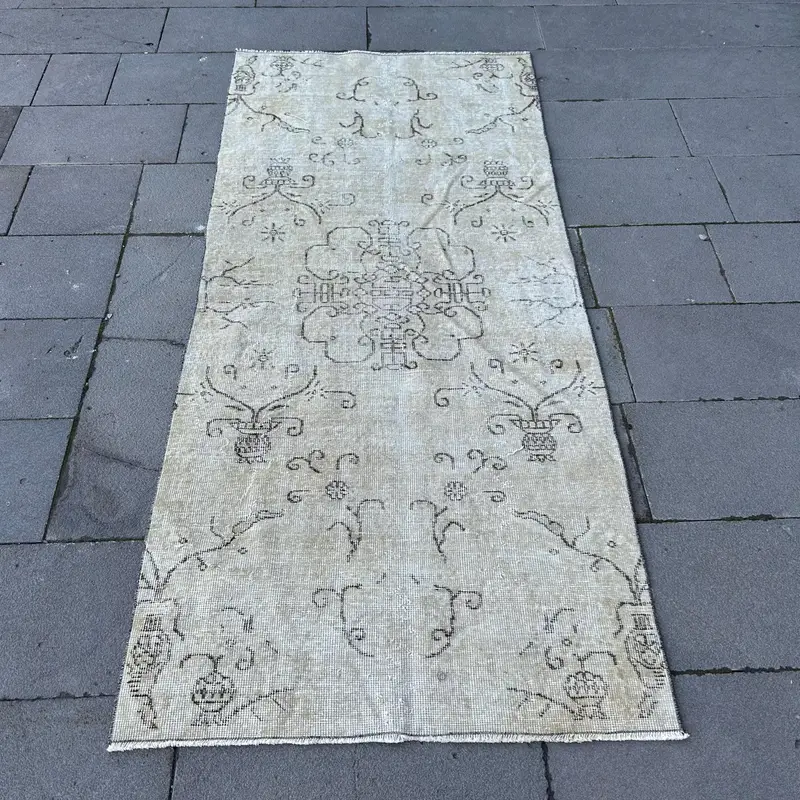Alfombra Elegante Beige 9x11m Diseño Bordeado