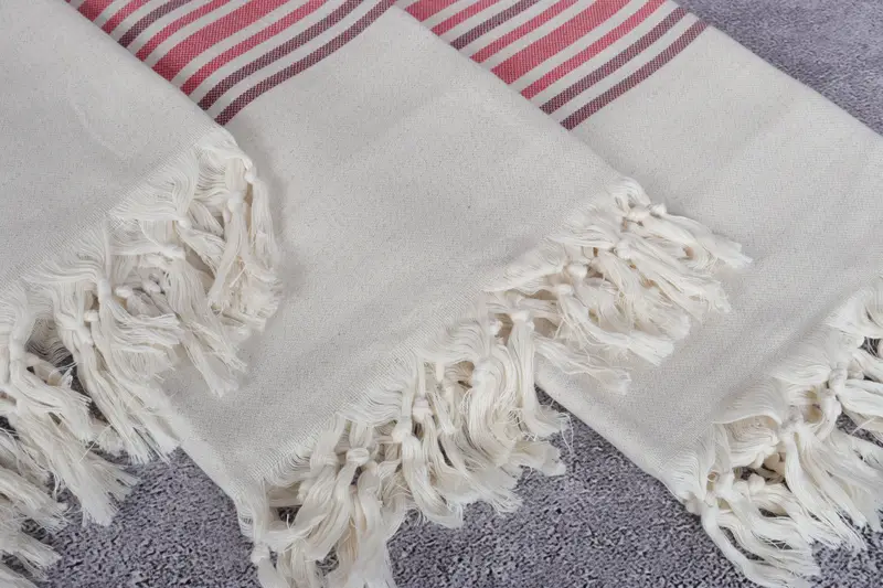 70x40 Linen Striped Towel, Wedding For Favor, Travel towel, Quick-drying cotton Turkish beach towel, Personalized Gifts, Guest Towel, Handmade Gift - 5