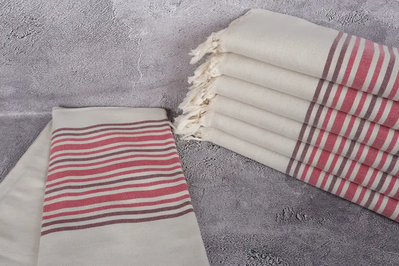 70x40 Linen Striped Towel, Wedding For Favor, Travel towel, Quick-drying cotton Turkish beach towel, Personalized Gifts, Guest Towel, Handmade Gift - 2