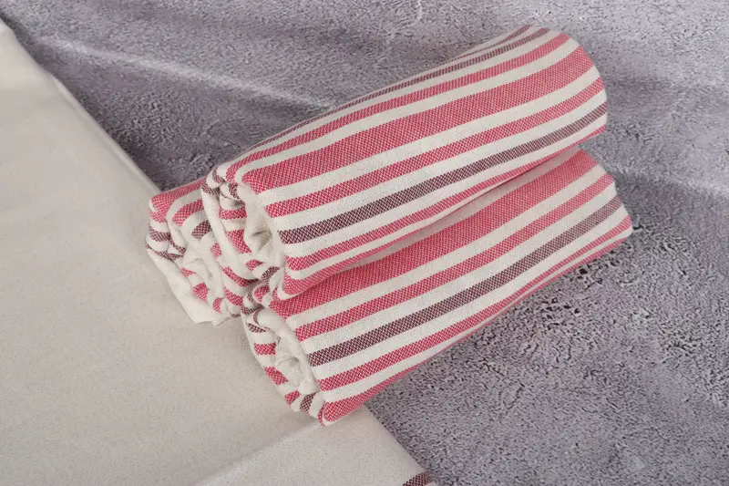 70x40 Linen Striped Towel, Wedding For Favor, Travel towel, Quick-drying cotton Turkish beach towel, Personalized Gifts, Guest Towel, Handmade Gift - 7